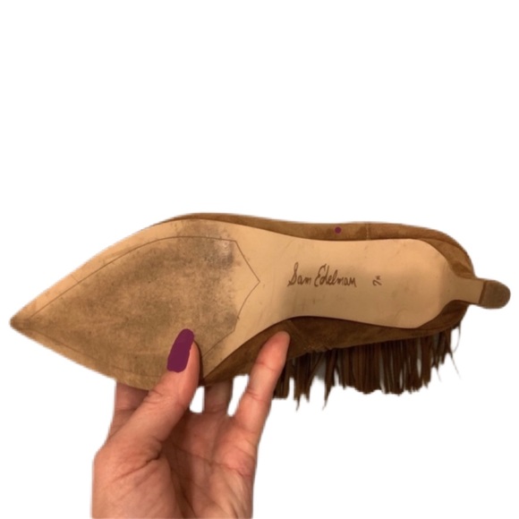 Sam Edelman Suede Fringe Booties - Picture 3 of 4